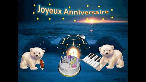 Bonne fête par des ours polaires Happy Birthday by polar bears Joyeux anniversaire-OURSONS-carte ...