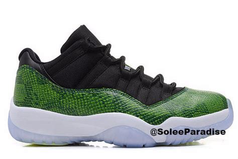 Jordan 11 Green Snakeskin Low – SoleParadise