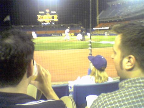 Dodgers home game against the Mets, third row behind home … | Flickr