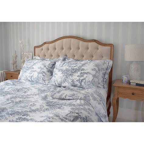 Country Toile Blue Bed Linen | Blue and White Bed Linen With Traditional Toile Print