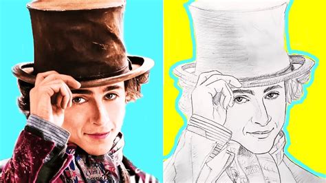 How To Draw A Face Outline (EASY) - Drawing WONKA Tutorial - YouTube