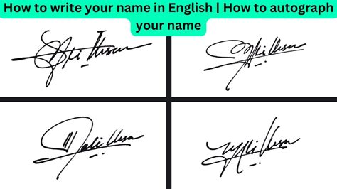 How to write your name in English | How to autograph your name | Signature Master - YouTube