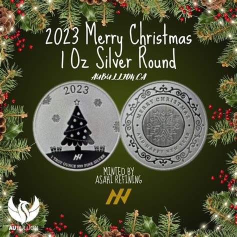 🎄 2023 Merry Christmas 1 Oz Silver Rounds minted by Asahi Refining. #Silver and #gold are always ...