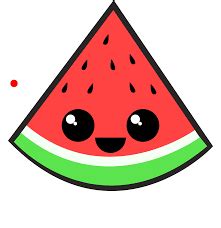 Sweet Watermelon - Food Kawaii Cute Easy Drawings , Transparent Cartoon - Jing.fm Easy Cartoon ...