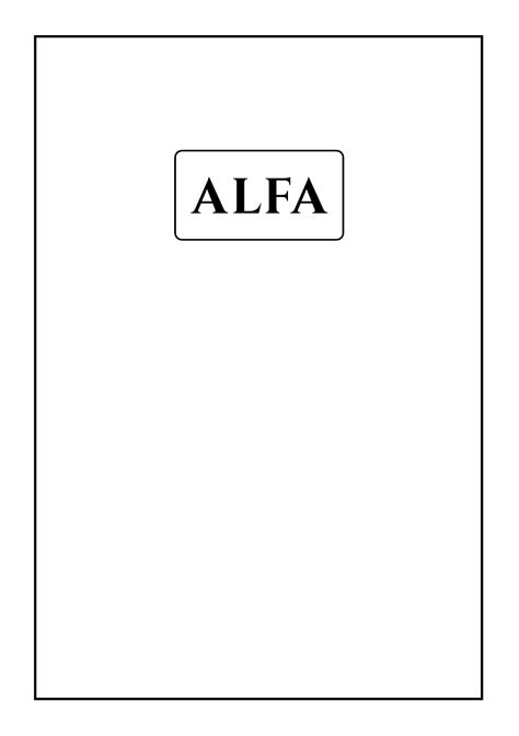 Alfa ONE user manual (English - 53 pages)