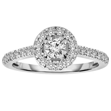 JeenJewels - Halo Diamond Man made diamond moissanite Engagement Ring 1.50 Carat Round cut Man ...