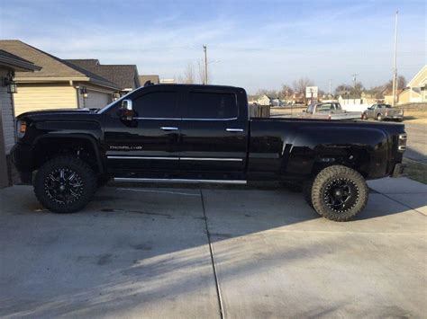 All black 2016 GMC Sierra 3500 Denali Lifted Dually @ Lifted trucks for ...