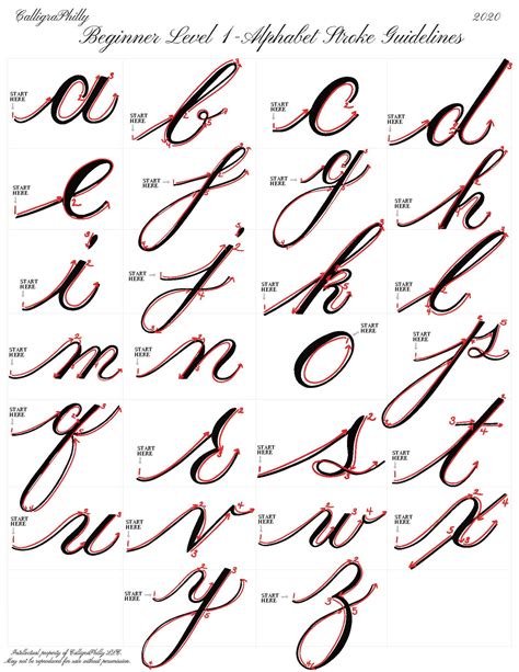 Calligraphy Worksheets For Beginners