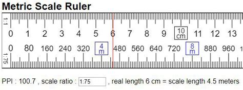 Online scale ruler that could be calibrated to actual size, the scale ...