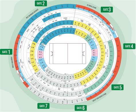 Rugby Seating Map - MCG (Melbourne Cricket Ground) | Austadiums