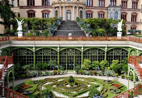 Orangerie in the public gardens surrounding Schwerin Palace, or ...