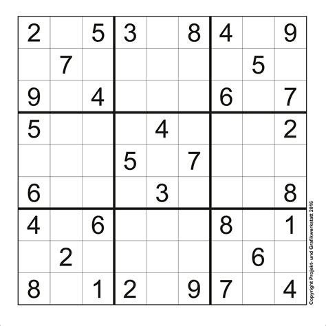 Sudoku Zum Ausdrucken Sehr Schwer - kinderbilder.download ...