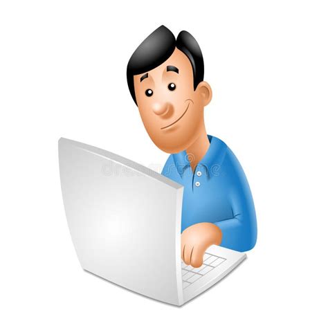 Man With Laptop Cartoon Images ~ 3d Business Man Laptop Cartoon Stock ...