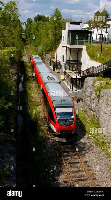 Canada, Ottawa, Carling Station, Light Rail Train In Ottawa,train, railway, o-train Stock Photo ...