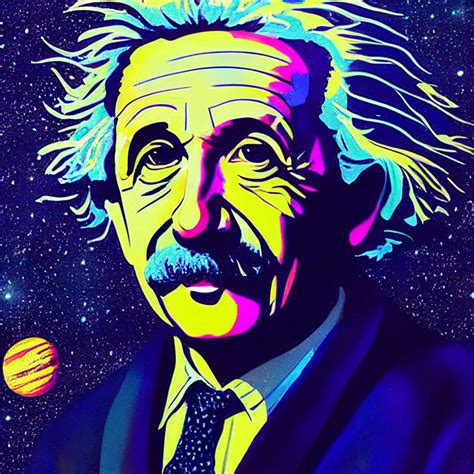 prompthunt: albert einstein in space, galaxy