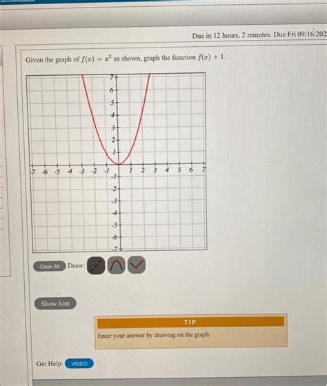 Solved Given the graph of f(x)=x2 as shown, graph the | Chegg.com