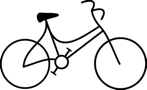 bicycle black white line | Clipart Panda - Free Clipart Images