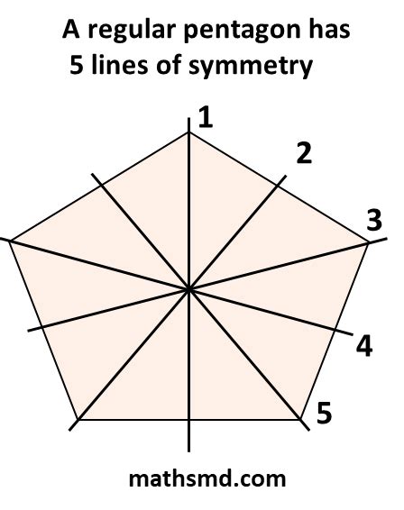 How many lines of symmetry does a regular Pentagon have ? - MathsMD