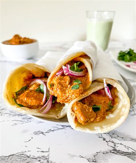 Butter Chicken Paratha Roll - The Spice Mess