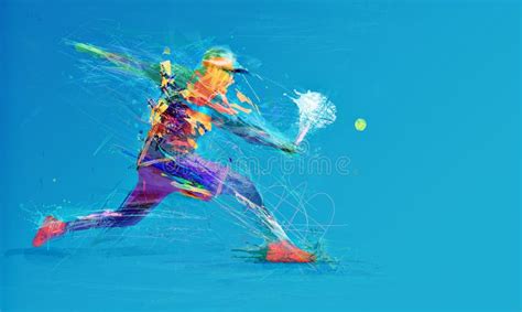 Abstract tennis player stock photo. Image of championship - 65662242