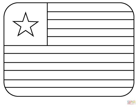 Flag of Liberia Emoji coloring page | Free Printable Coloring Pages