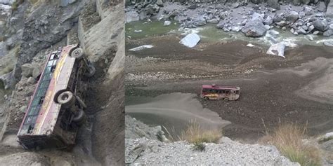 Reckong Peo Bus falls off road, 150 feet down onto riverbed | Himachal ...