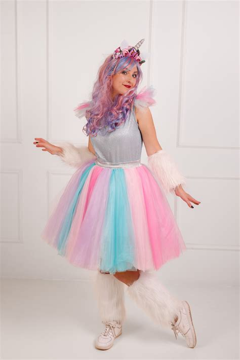 Unicorn Costume Adult Dress up Party Halloween Unicorn Tutu Dress ...