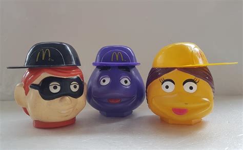 A set of 3 McDonald’s toy, McDonald’s Characters, Birdie, Grimace and ...