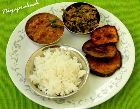 Niya's World: Konkan Cuisine of Cochin GSB's style Simple Homemade Vegetarian Thali