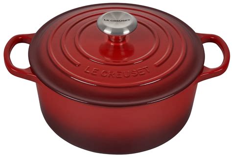 Buy Le Creuset Signature Enamelled Cast Iron Round Casserole Dish With Lid, 24 cm, 5.3 Litre ...