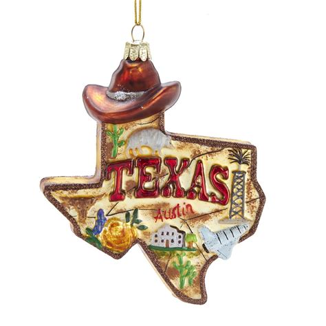 State of Texas Outline Glass Christmas Ornament C7589 New - Walmart.com ...