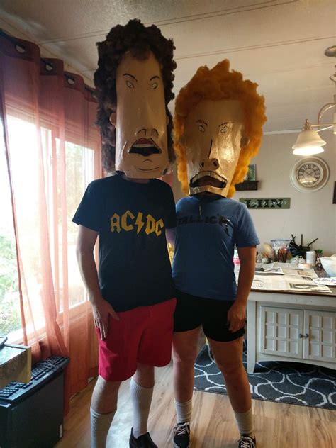 My husband and I used paper-mache for our Bevis and butthead Halloween ...