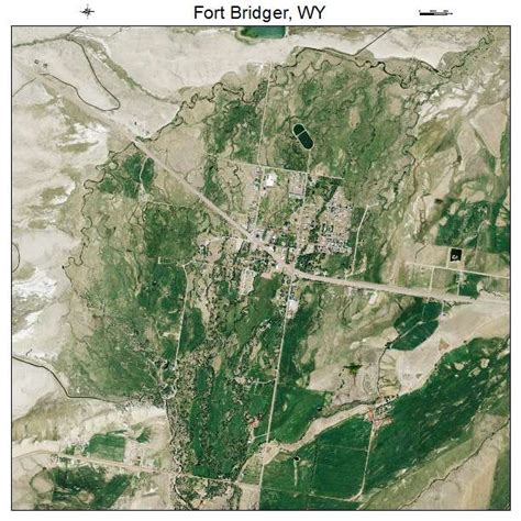 Aerial Photography Map of Fort Bridger, WY Wyoming