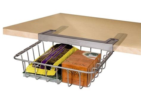 Rubbermaid Slide-Out Under-Shelf Storage Basket, Titanium (FG1H3200TITNM) | Shelf baskets ...