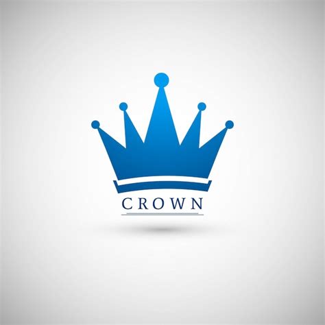 Free Vector | Blue crown logotype