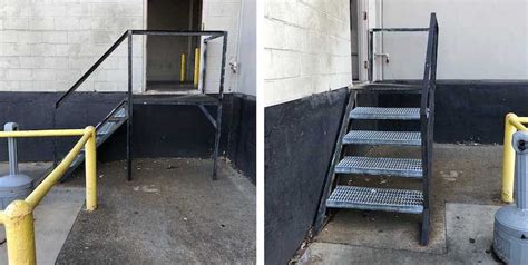 Portable Loading Dock Stair System Solves Unsafe Access Issue for Muncie Power Products | Muncie ...