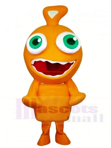 Orange Alien Mascot Costumes