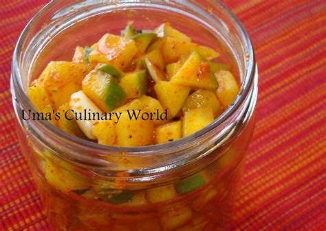 Uma's Culinary World: Mango Pickles