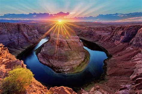 Sunset at Horseshoe Bend Photograph by Dave Koch - Fine Art America