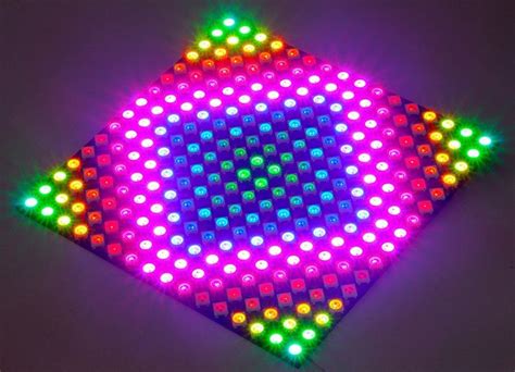 16x16 256 Pixels WS2812B 5050 RGB LED Panel - Individually addressable Full Dream Color LED Lamp ...