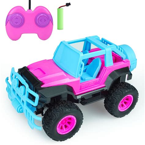 Hymaz Remote Control Car - Pink Rc Car Toy for Girls, 1:20 Scale Big Foot RC Trucks Vehicles for ...