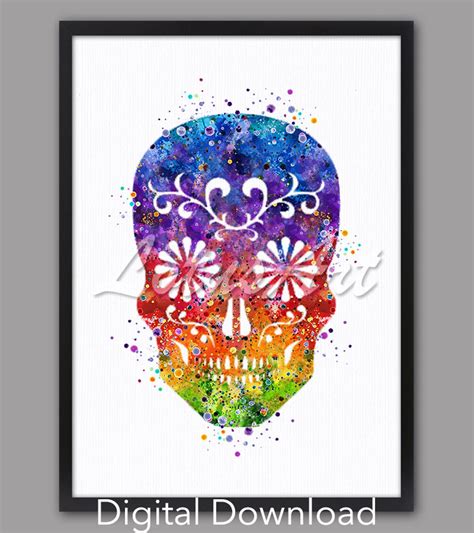 DIGITAL DOWNLOAD Sugar Skull Art Nursery Wall Home Decor - Etsy