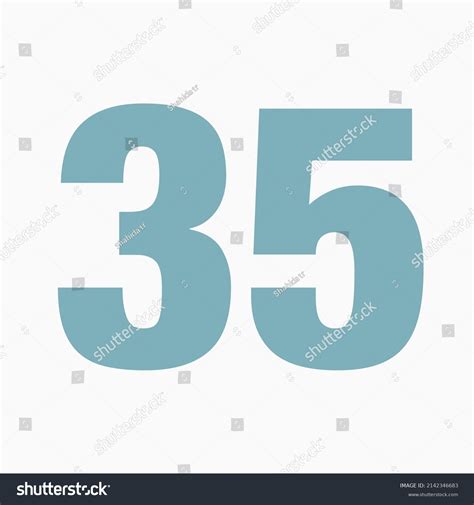 Number 35 Simple Clip Art Illustration Stock Illustration 2142346683 | Shutterstock