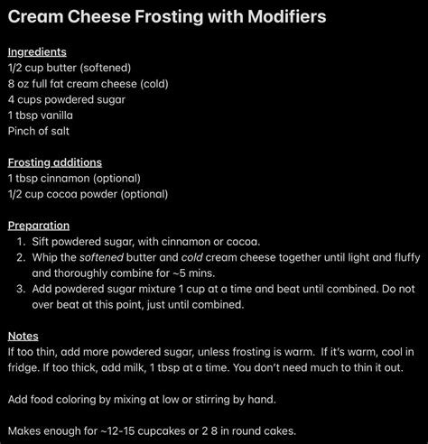 Cream cheese frosting | Cream cheese frosting, Cocoa powder, Cream cheese