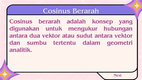 vektor, bilangan berarah dan cosinus berarah | PPT