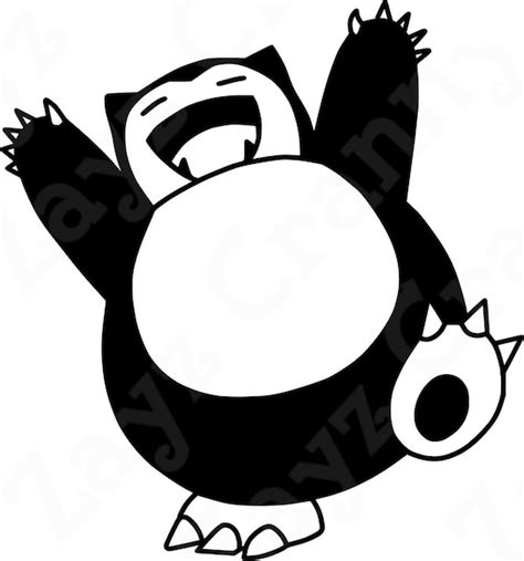 Drawing & Illustration Digital Snorlax SVG File FLAT etna.com.pe