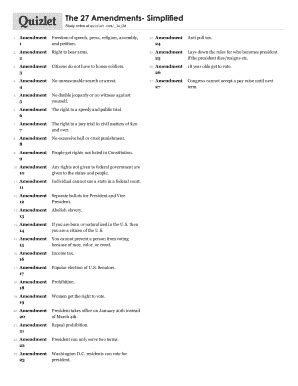 All Amendments Simplified - Fill Online, Printable, Fillable, Blank ...