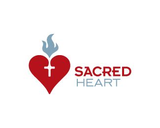 Sacred Heart Logo. Great use of cross and heart in design. | Sacred ...