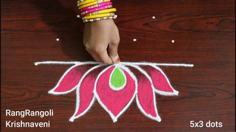 New Year Rangoli Designs 2023🌷5x3 dots Sankranthi Muggulu🌷Pongal Kolam🌷RangRangoli Krishnaveni ...