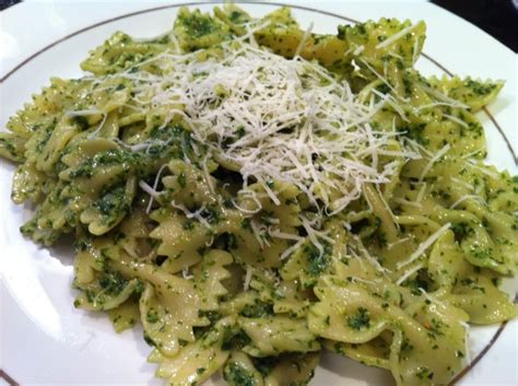 Bow Tie Basil Pesto Pasta with Fresh Parmesan